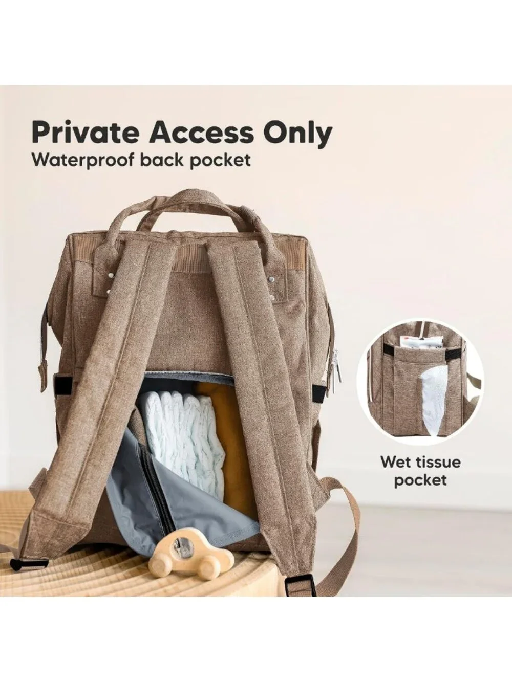 Large Waterproof Baby Diaper Bag Backpack | Multi-Functional Travel Essentials